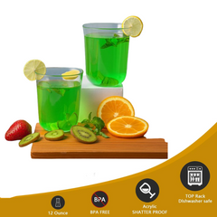 Mojito Glass Set – Durable 300ml Reusable Plastic Glasses Set of 6