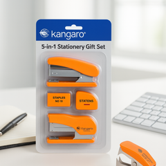 Tape dispenser included in Kangaro 5-in-1 office stationery set