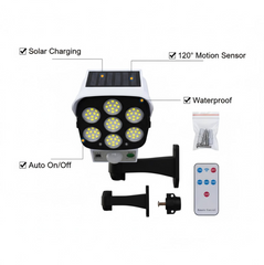 Solar Security Camera Light – Dummy Motion Sensor for Outdoor Safety | AutoSafeo