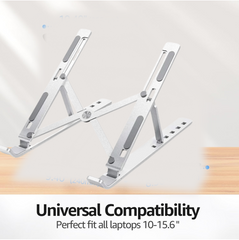 Portable Laptop Stand – 6-Angle Metal Riser for Desk | Wiregenix