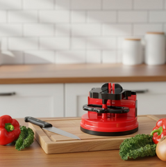 Manual Kitchen Knife Sharpener – 3-Stage Easy-Grip | Quickslice
