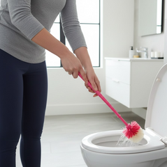 Toilet Cleaner Brush – Long Handle, Round Head | Velvet Wipe