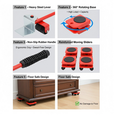 Furniture Lifter Tool – Heavy-Duty Appliance Shifter | ToolMate Pro