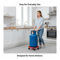 Gas Cylinder Trolley – Square Plastic with Wheels |