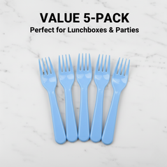 Reusable Plastic Forks – 5-Piece Heavy Duty Set | Serve Stellar