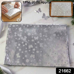 Silver Decorative Gift Wrapping Paper Sheets – 20 Pieces Premium Pack