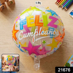 Colorful Feliz Cumplea–os Foil Balloon Ð Bright Birthday Decoration