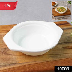 Plastic Serving Bowl with Easy-Grip Side Tabs – Durable & Lightweight
