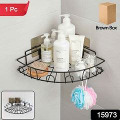 Wall-Mounted Corner Bathroom Storage Rack – Space-Saving Organizer