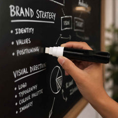 Black Chalk Marker Pen Ð Liquid Erasable for Chalkboard & Glass