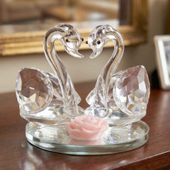 Crystal Swan Pair Showpiece Ð Elegant Decorative Gift for Love