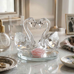 Crystal Swan Pair Showpiece Ð Elegant Decorative Gift for Love
