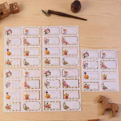 Gift Tag Stickers Ð Elegant Floral Gold Foil Labels for Gifting