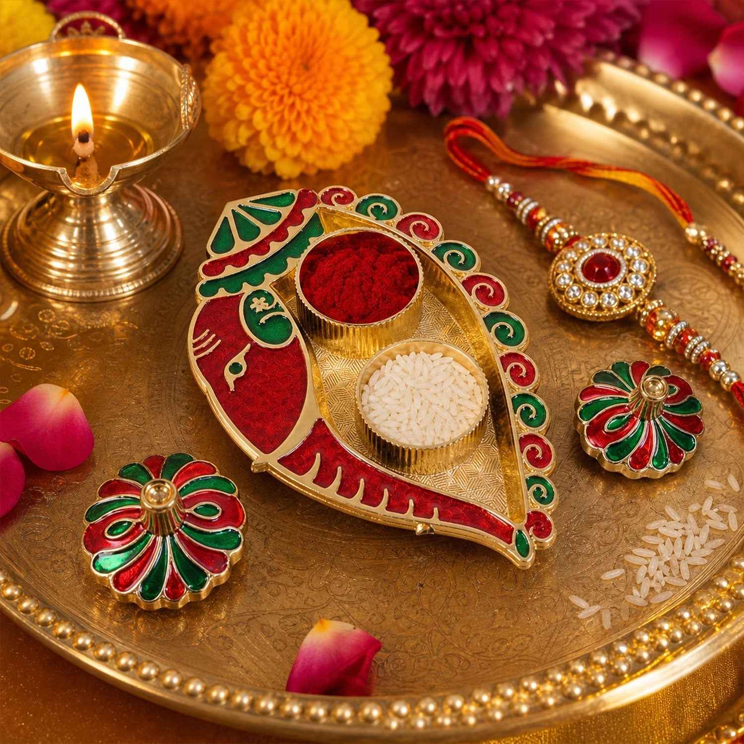 Kankavati Kumkum Holder Ð Elegant Traditional Puja Accessory