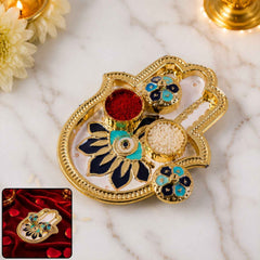 Hand Shaped Kankavati Ð Elegant Puja Storage with Enamel Work
