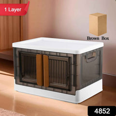 Plastic Folding Wardrobe Organizer – Portable Storage with Wheels