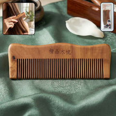 Natural Wooden Hair Comb Ð Anti Static for Silky, Tangle-Free Hair