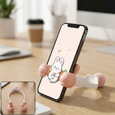 Flexible Bunny Phone Holder with Long Adjustable Neck Desktop Mobile Stand (1 Pc)