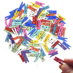 Wooden Cloth Pegs – Small Multipurpose Clips (50 Pcs) | Indo Glow