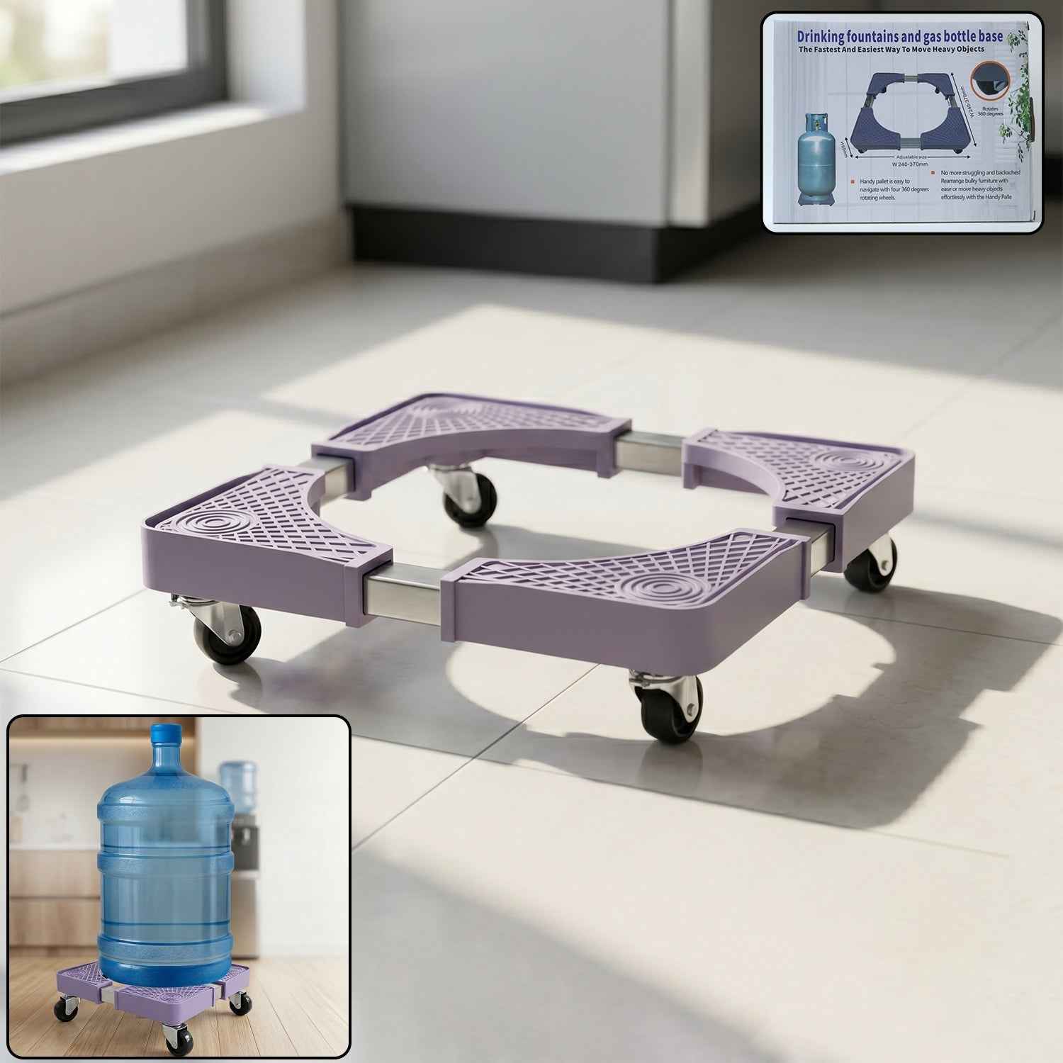 Adjustable Washing Machine Stand with Wheels Ð Easy Movable Appliance Base