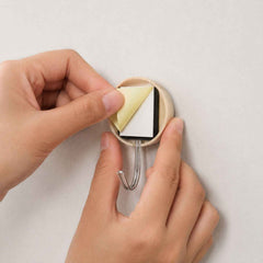 Self-Adhesive Wall Hooks Ð No Drill, Stylish Wooden Finish