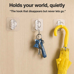 Clear Adhesive Wall Hook Ð Hassle-Free No-Drill Organization