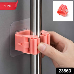 Wall-Mounted Plastic Broom Holder Clip for Efficient Storage