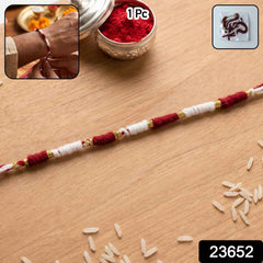 Traditional Pearl Beaded Rakhi Ð Elegant Festive Design for Raksha Bandhan
