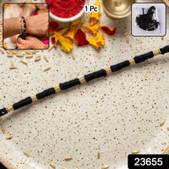 Rakhi Ð Handmade Black Thread with Gold Beads for Raksha Bandhan
