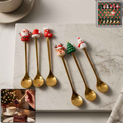 Golden Cartoon Spoon Set Ð Stylish & Durable Tableware