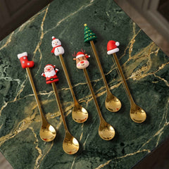 Golden Cartoon Spoon Set Ð Stylish & Durable Tableware