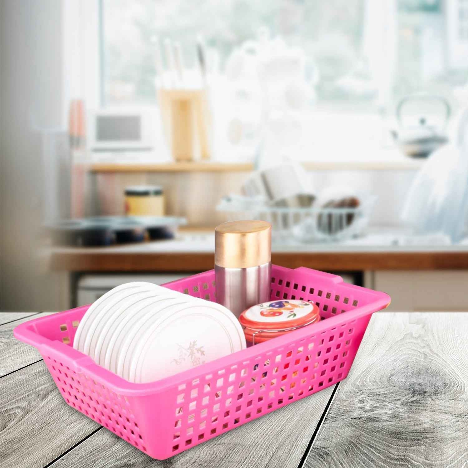 Plastic Fruit Basket – Medium Cane Style Storage & Decor | Tidy Table
