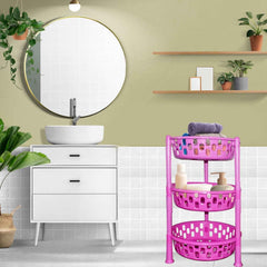 Plastic Storage Rack – 3-Tier Multipurpose Organiser | Organivo