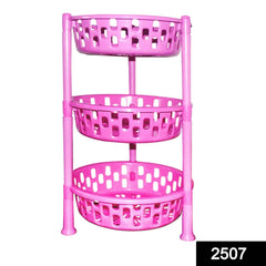 Plastic Storage Rack – 3-Tier Multipurpose Organiser | Organivo
