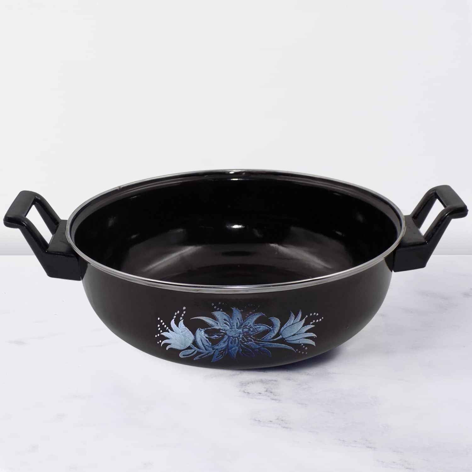 Cast Iron Kadai – Traditional 14 Inch Durable Pan | Indo Glow