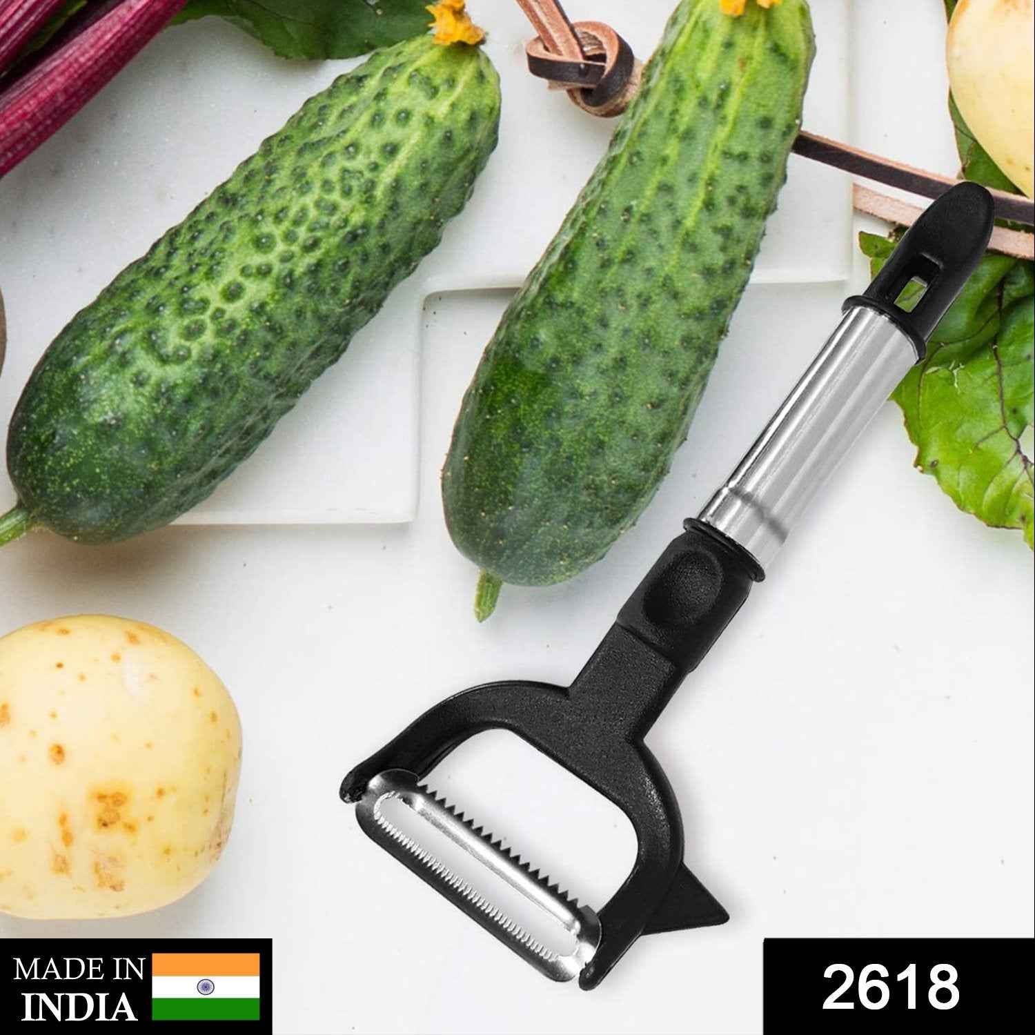 Julienne Vegetable Peeler – 2-in-1 Stainless Steel Blades | Quickslice
