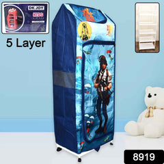 Foldable Baby Wardrobe with 6 Shelves – Durable & Space-Saving