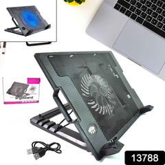 Laptop Cooling Pad – Adjustable Stand, Dual Fan | Indo Glow