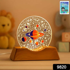 3D Visualization Lamp – LED Night Light with Planet Design
