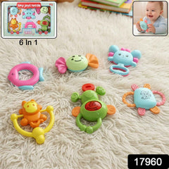 Baby Rattle Set – 6-in-1 Sensory Development Toys