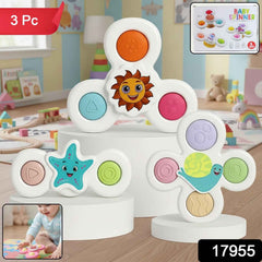 Baby Spinner Toy Set – Sensory Suction Toys for Motor Skills