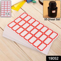 Writable Label Stickers Ð Easy to Use with Red Border for Clarity