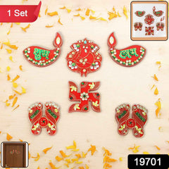 Shubh Labh Door Hanging Set – 6 Pieces Traditional Festive Decor