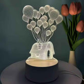 3D Illusion LED Night Lamp – USB Powered Soft Glow Décor