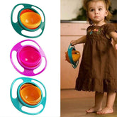 Spill-Proof Gyro Bowl – 360° Rotating Toddler Feeding Dish | Baby Ladle