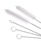 Stainless steel straw cleaning brush, 23cm long, for reusable straws.