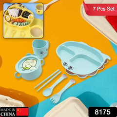 Baby Feeding Set – 7-Piece Bamboo Fibre Dinnerware | Baby Ladle