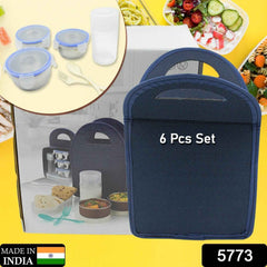Insulated Lunch Box Set – 6-in-1 Stainless Steel Tiffin | Lunchie Bunchie