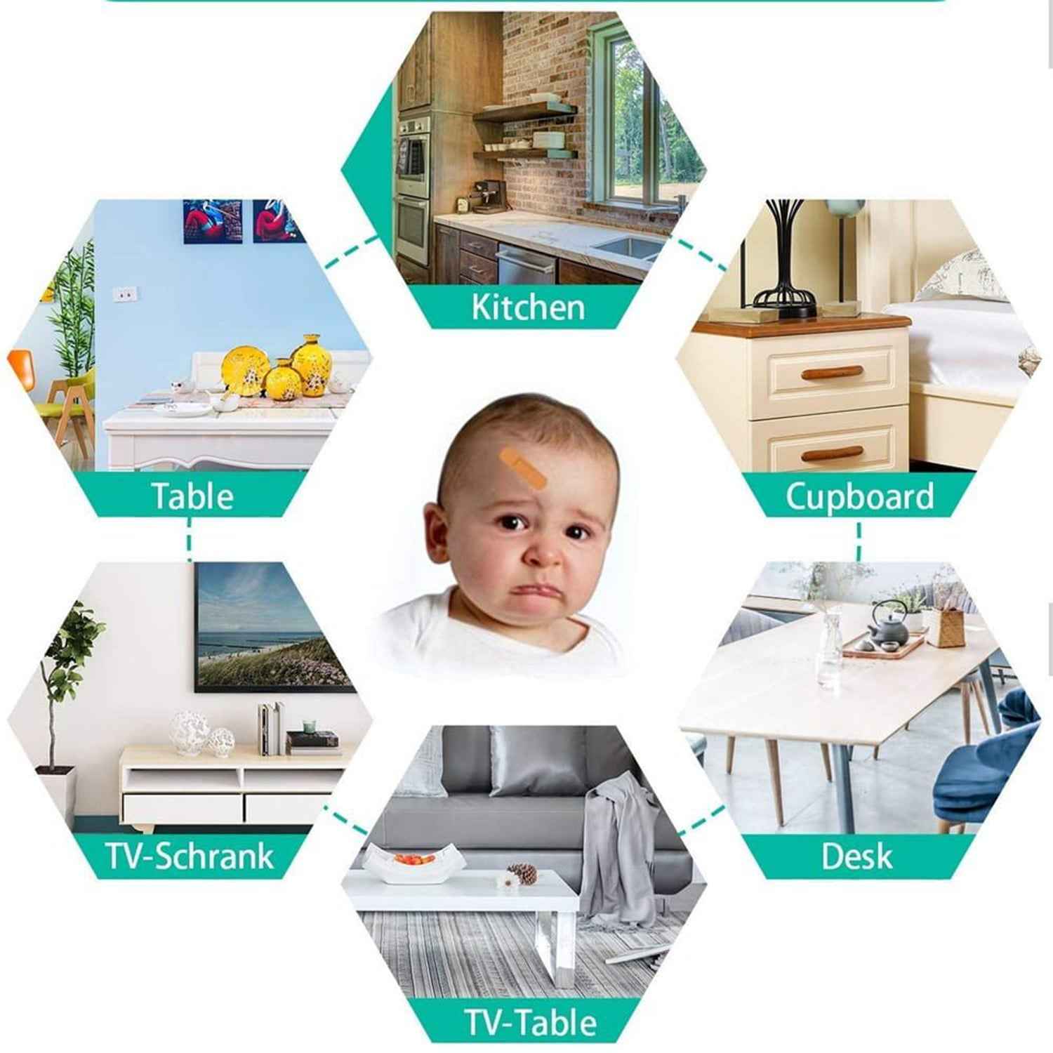 Baby Corner Protectors – Clear Silicone Edge Guards | Happy Bathers