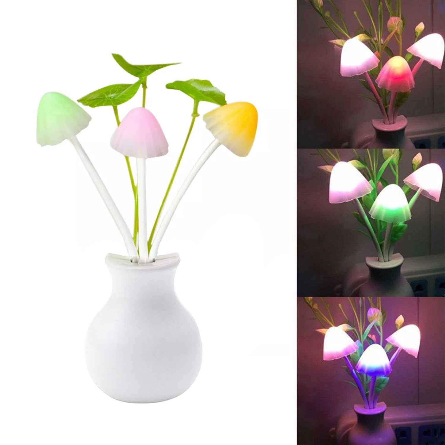 Mushroom Night Light – Auto Sensor Multicolor LED Lamp | Indo Glow